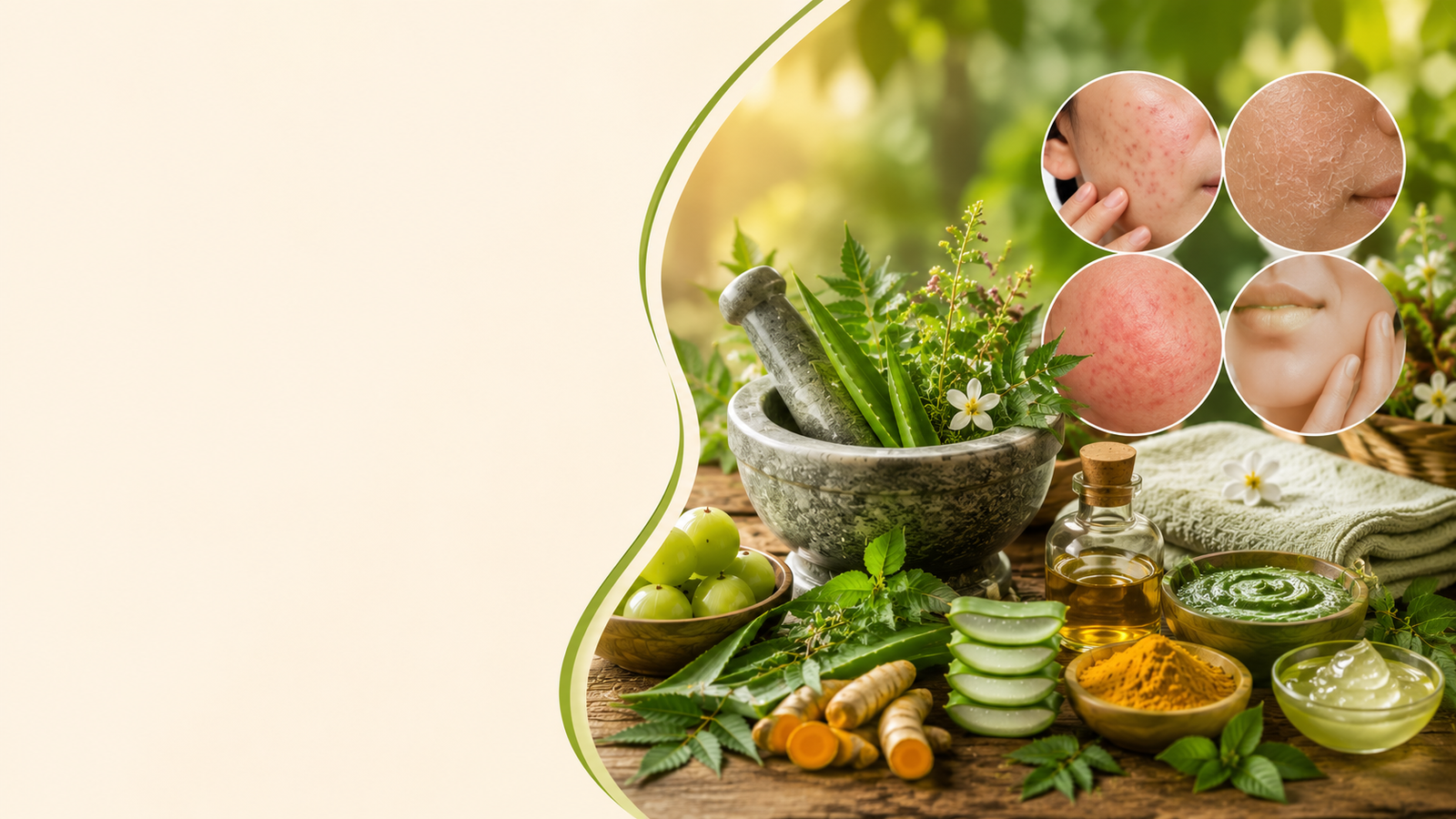 Skin diseases solution with ayurveda